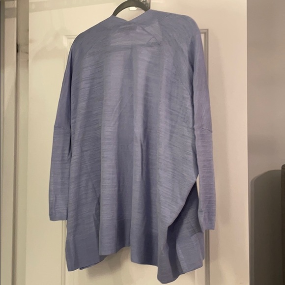 LOFT - Textured Open Poncho Sweater - Picture 7 of 8